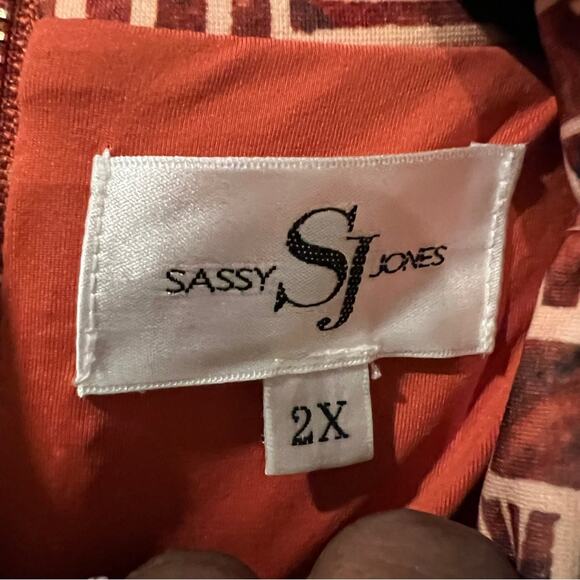 Sassy Jones Maxi Dress plus size 2X - Picture 6 of 8